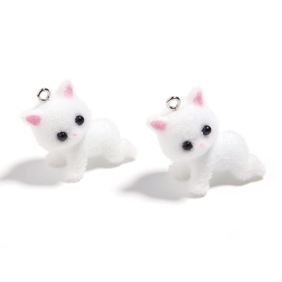 Crawling Cat 3D Flocked Keychain for Car Keys, Bags & Purses - Soft Plush Key Chain Ring Charm - Durable & Versatile Accessory Gift for Women