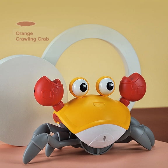DChen Crawling Crab Baby Toy Tummy Time Music LED Light Rechargeable
