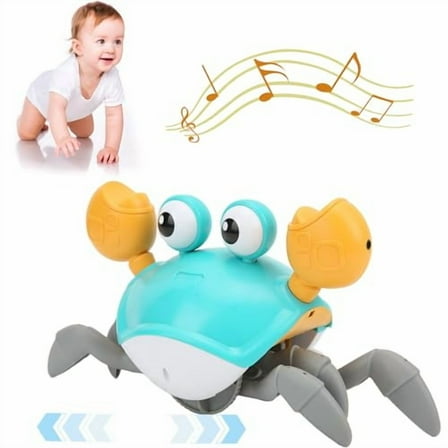 Crawling Crab Baby Toy,Tummy Time Musical Walking Dancing Crab Toys for Babies Toddler Interactive Development Toy
