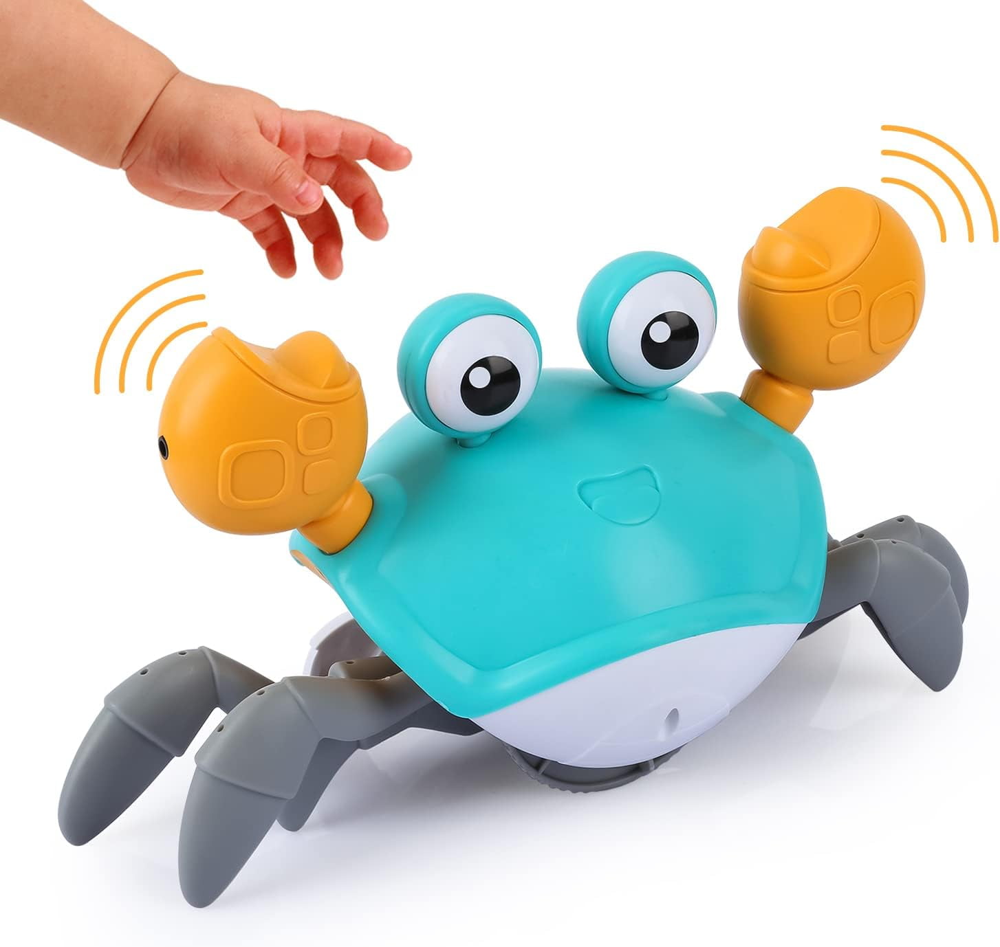 Crawling Crab Baby Toy with Music and Lights, Electronic Walking Crab