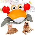 Crawling Crab Dog Cat Toys, Escaping Crab Dogs Cats Toy with Obstacle