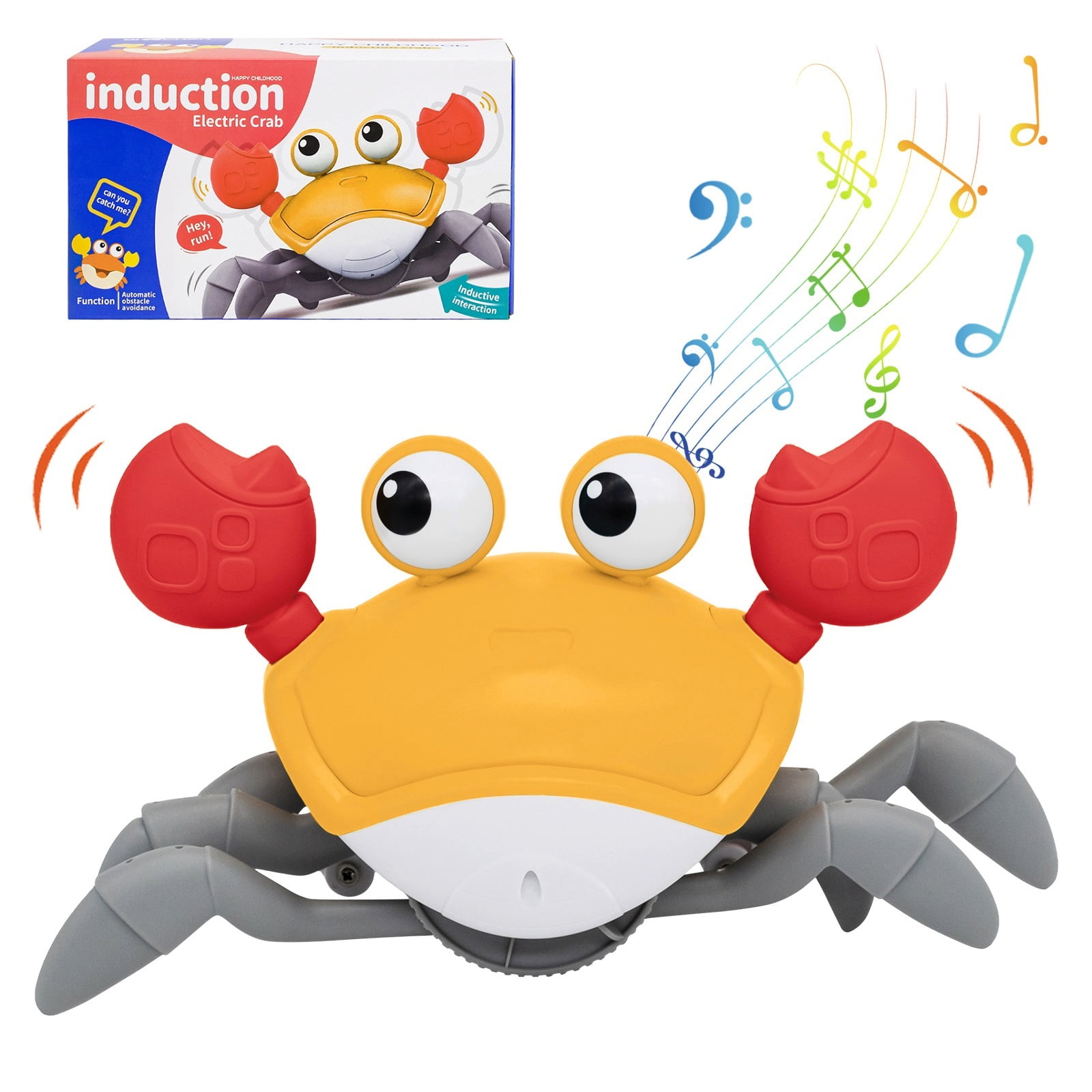Crawling Crab Baby Toys Infant: Tummy Time Toy for 3 4 5 6 7 8 9 10 11 12  Months Boy Girl - Walking Dancing Crawling Crab Toy for Toddler Age 1 2 3 4