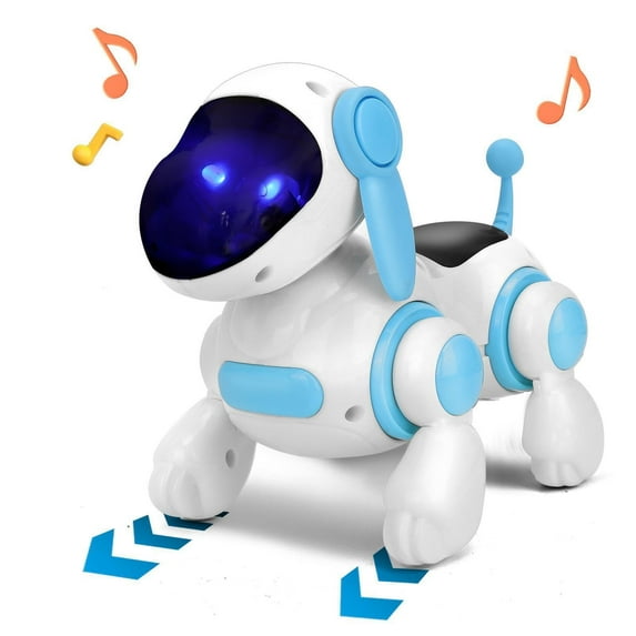 Crawling Dog Toys 7 Inches Can Walk And Bark Simulation Canine Electric Toys Dogs Children's Puzzle Toys Boys And Girls Holiday Birthday Gifts,Black and Friday Kid Toys Clearance(Blue)