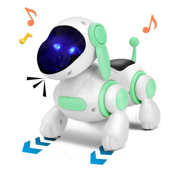 Crawling Dog Toys - Baby Toys 6-12 months Electric Walking Toddler Music Gift For 3 4 5 6 7 8 9 10 11 12 months Learning Crawling Toys - Boys and Girls Tummy Time Toys Baby Toys 0-6 months (Green)