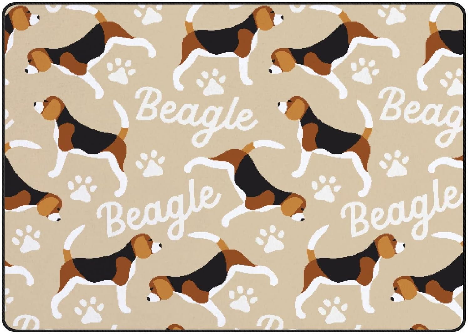 Crawling Indoor Carpet Play Mat Beagle Dog Puppy for Living Room ...
