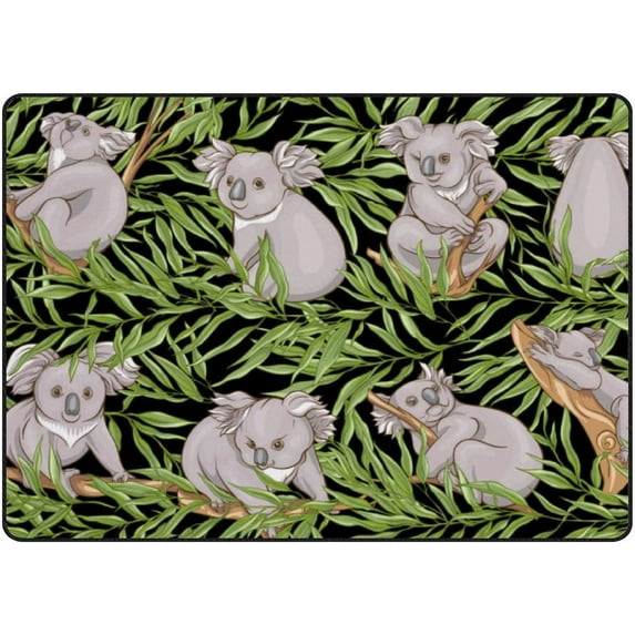 Crawling Indoor Carpet Play Mat Koala Bear for Living Room Bedroom Educational Nursery Floor Mat Area Rug 72x48inch Carpet Runner