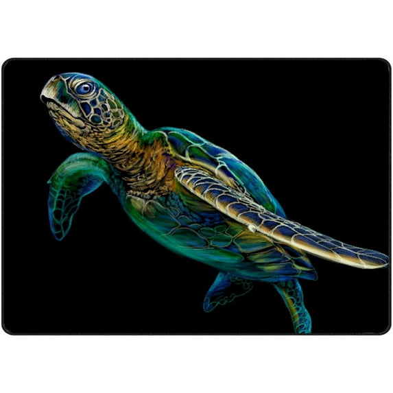 Crawling Indoor Carpet Play Mat Sea Turtle for Living Room Bedroom Educational Nursery Floor Mat Area Rugs 72x48in Carpet Runner