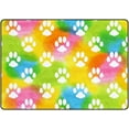 thumbnail image 1 of Crawling Indoor Carpet Play Mat Watercolor Animal Footprint for Living Room Bedroom Educational Nursery Floor Mat Area Rug 63x48inch, 1 of 6