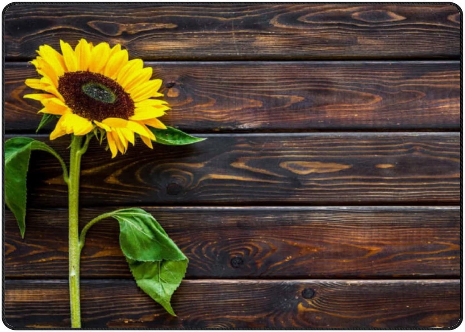 Polygonal Sunflower Floor Mat