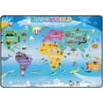 thumbnail image 1 of Crawling Indoor Carpet Play Mat World Map for Living Room Bedroom Educational Nursery Floor Mat Area Rugs 72x48in, 1 of 6