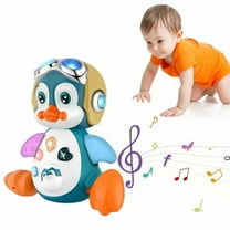 Crawling Penguin Baby Musical Toys,Baby Tummy Time Toys for Infant 0-3 0-6 6-12 12-18 Months Music Learning Crawl Interactive Development Toy with LED Lights,Babies Toddler Boy Girl Birthday Gift