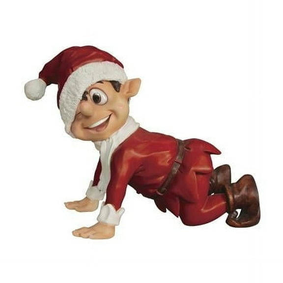 Crawling Santas Elf Decor, Red