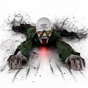 Crawling Zombie Animatronic, Scary Crawling Zombie,Halloween Animatronic Zombie Prop, Sound Activated Ghost Decoration With Light Up Eyes For Haunted House, Porch, Party & Spooky Home Decor