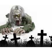 Crawling Zombie Animatronic, Sound Activated Halloween Zombie Crawler with Glowing Red LED Eyes and Scary Sounds, 42.52 Inc