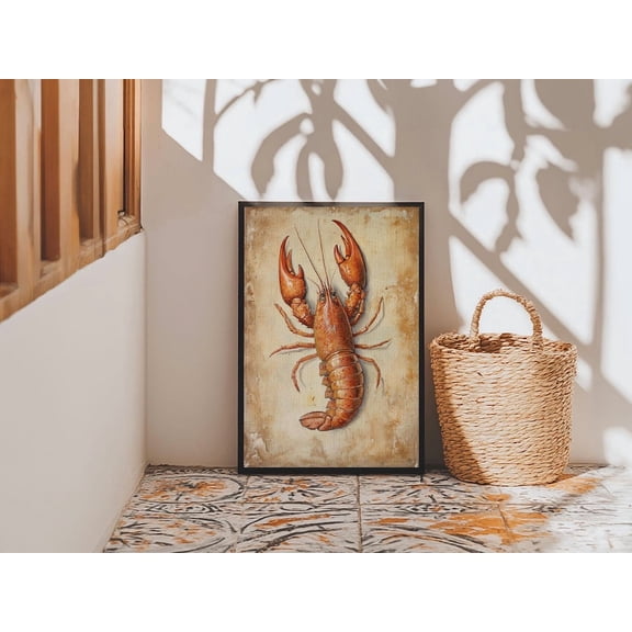 Crayfish Louisiana Cajun Kitchen Wall Art Unframed Paper Print