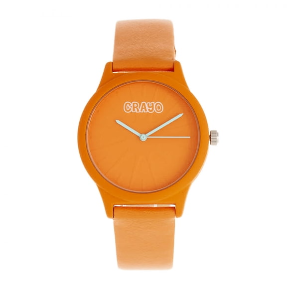 Crayo Splat Quartz Orange Dial Watch CRACR5304