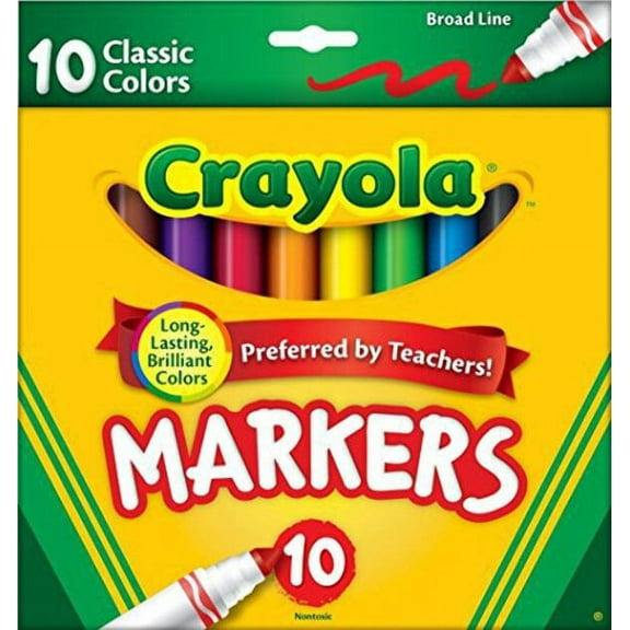Crayola 10 Count Classic Broad Line Markers (3 Pack)