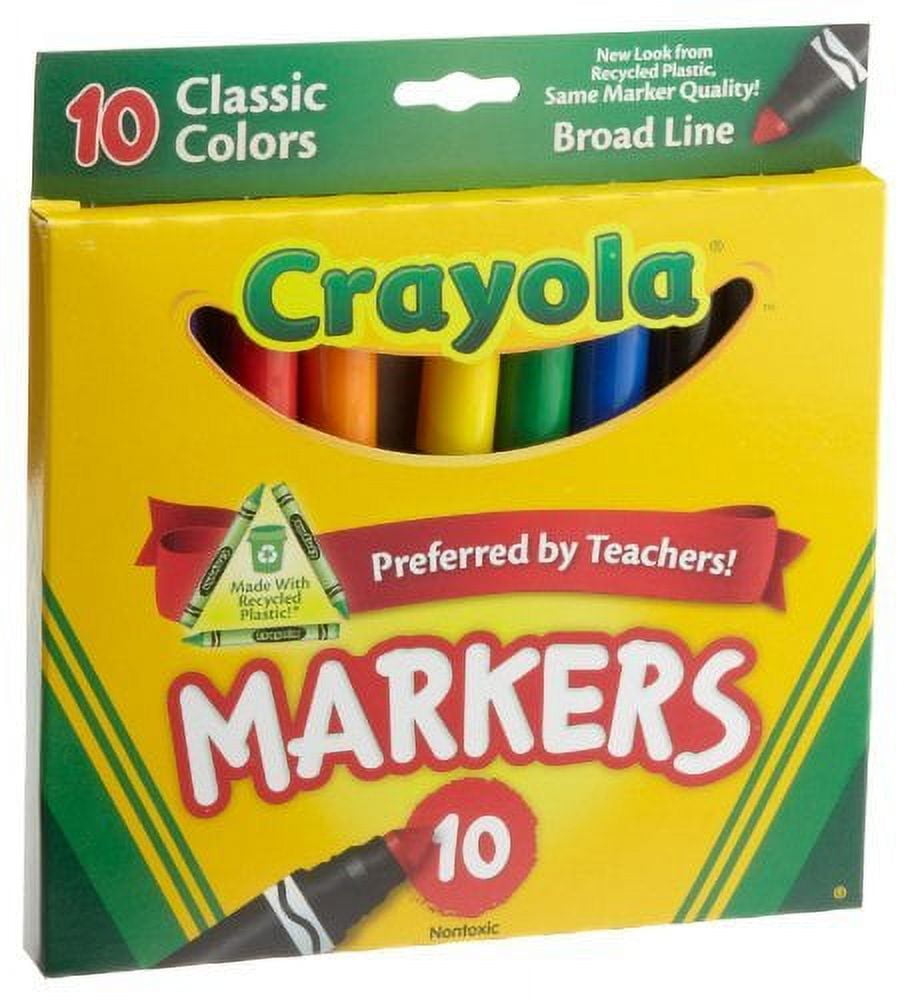Crayola 10ct Washable Broad Line Markers - Classic Colors : Target