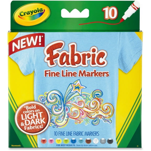 Crayola 10 count Fine Line Fabric Markers