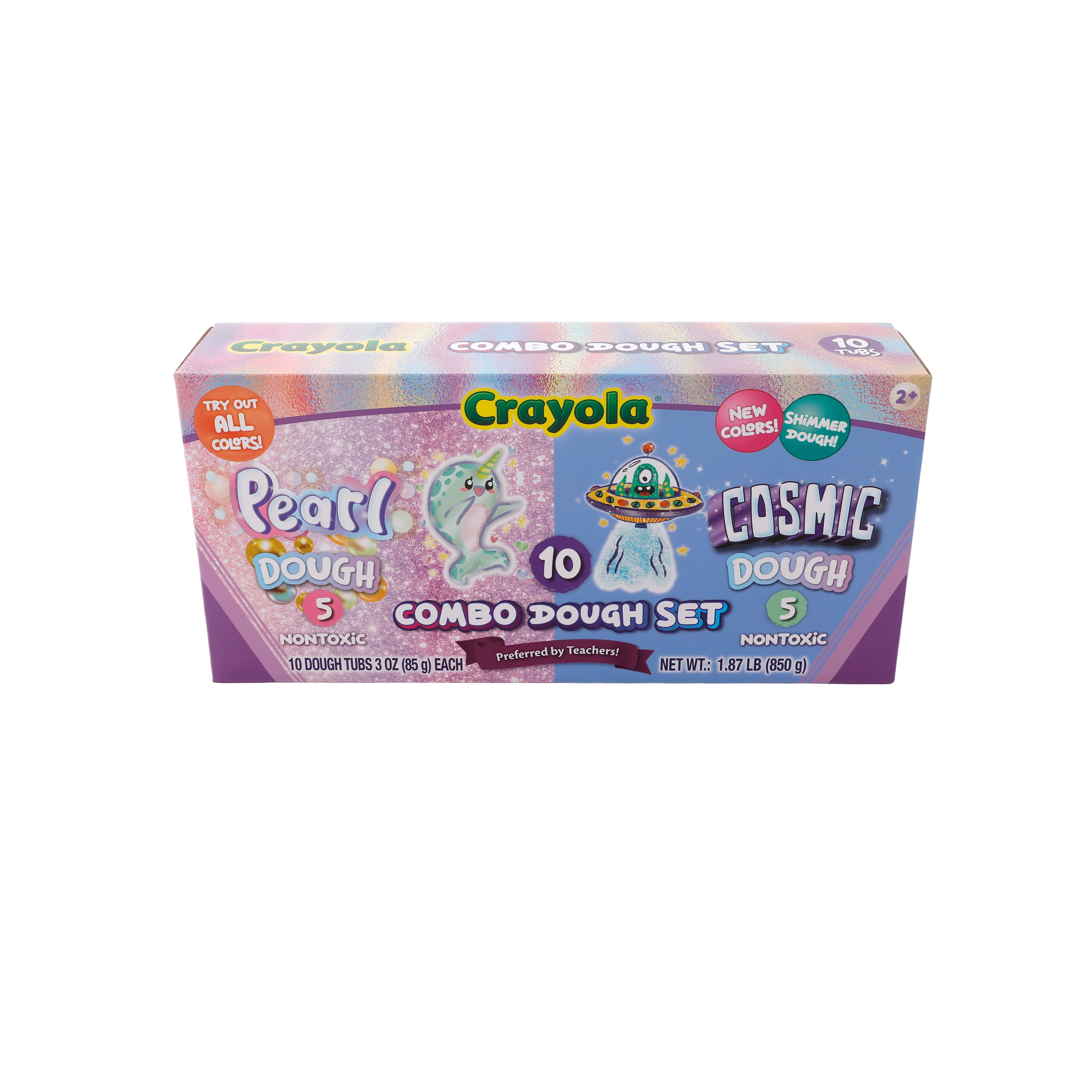 Crayola Pearl and Cosmic Dough 3 oz 10 Pack - Walmart.com