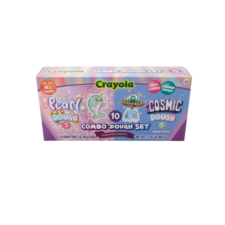 Crayola Pearl and Cosmic Dough 3 oz 10 Pack - Walmart.com