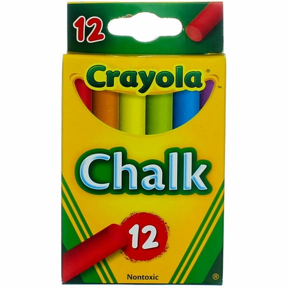 Crayola 12 Nontoxic Colored Chalk 12 pk Pack of 12