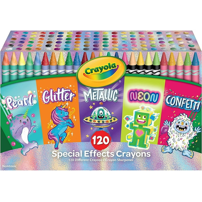 Crayola 120 Crayons in Specialty Colors, Coloring Set, Gift for Kids, Ages  4, 5, 6, 7 ( 