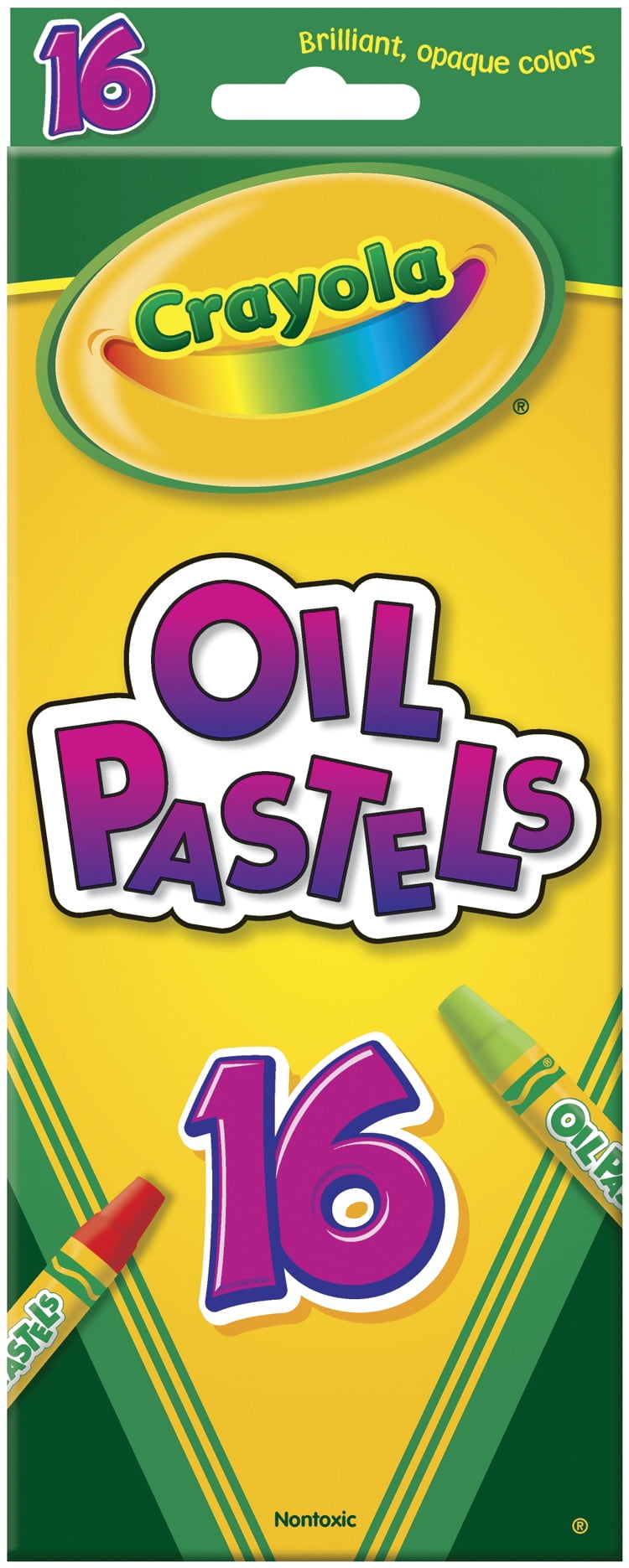 Crayola 16 count Colored Oil Pastel Sticks, 2-15/16"x1/2"