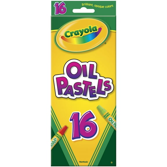 Crayola 16 count Colored Oil Pastel Sticks, 2-15/16"x1/2"