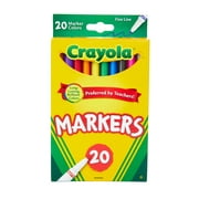 Crayola 20 Ct Fine Line Classic Markers, Classroom Supplies for Teachers, Back to School Supplies for Kids