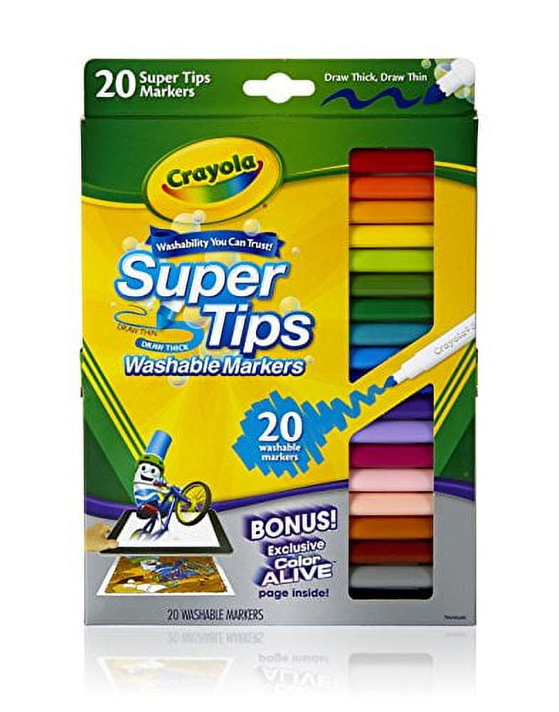 TeachersParadise - Crayola® Washable Super Tips Markers, 20 Per