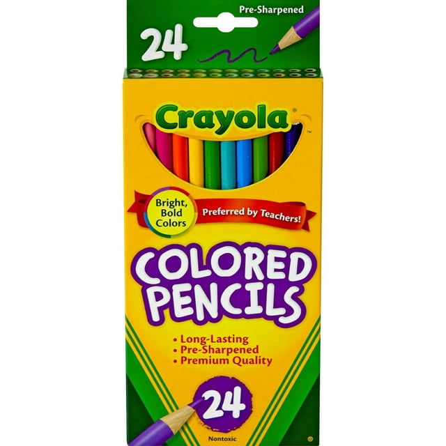 Crayola 24 Ct Colored Pencils, Assorted Colors(Discontinued by manufacturer)