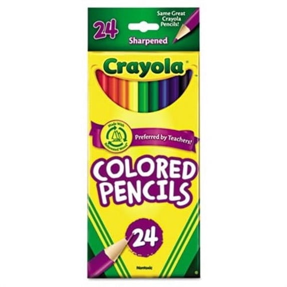 Crayola 24 Ct Colored Pencils, Assorted Colors(Discontinued by manufacturer)