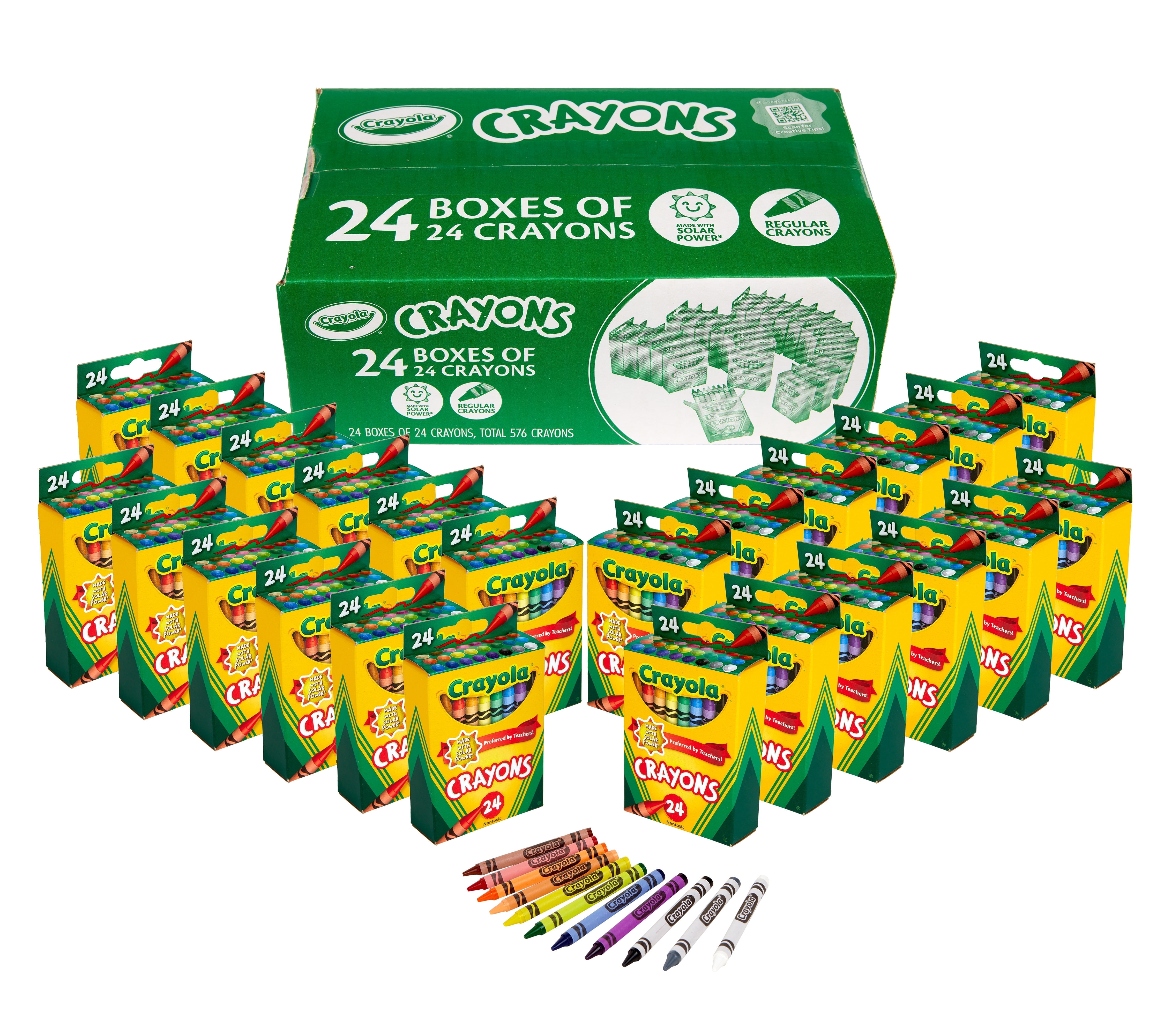 Crayola Crayons Bulk (24 Packs of 24), Classroom Essentials for Teachers, Kindergarten & Preschool Supplies, Classic Colors, 3+
