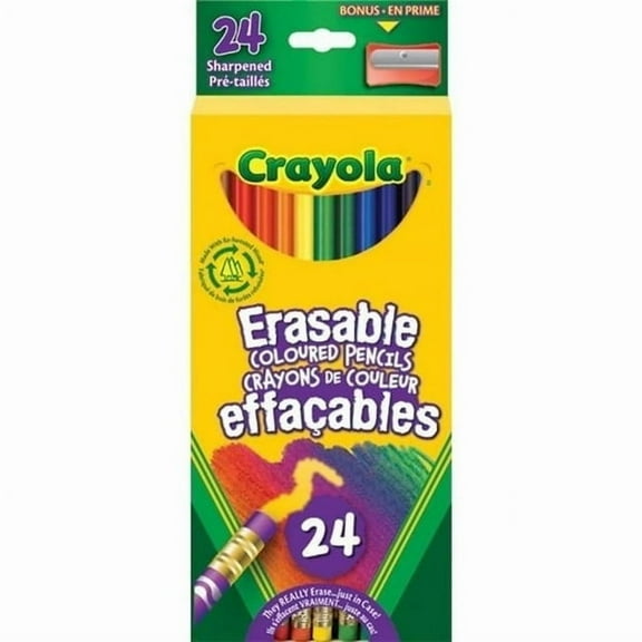 Crayola 24 Erasable Colored Pencils