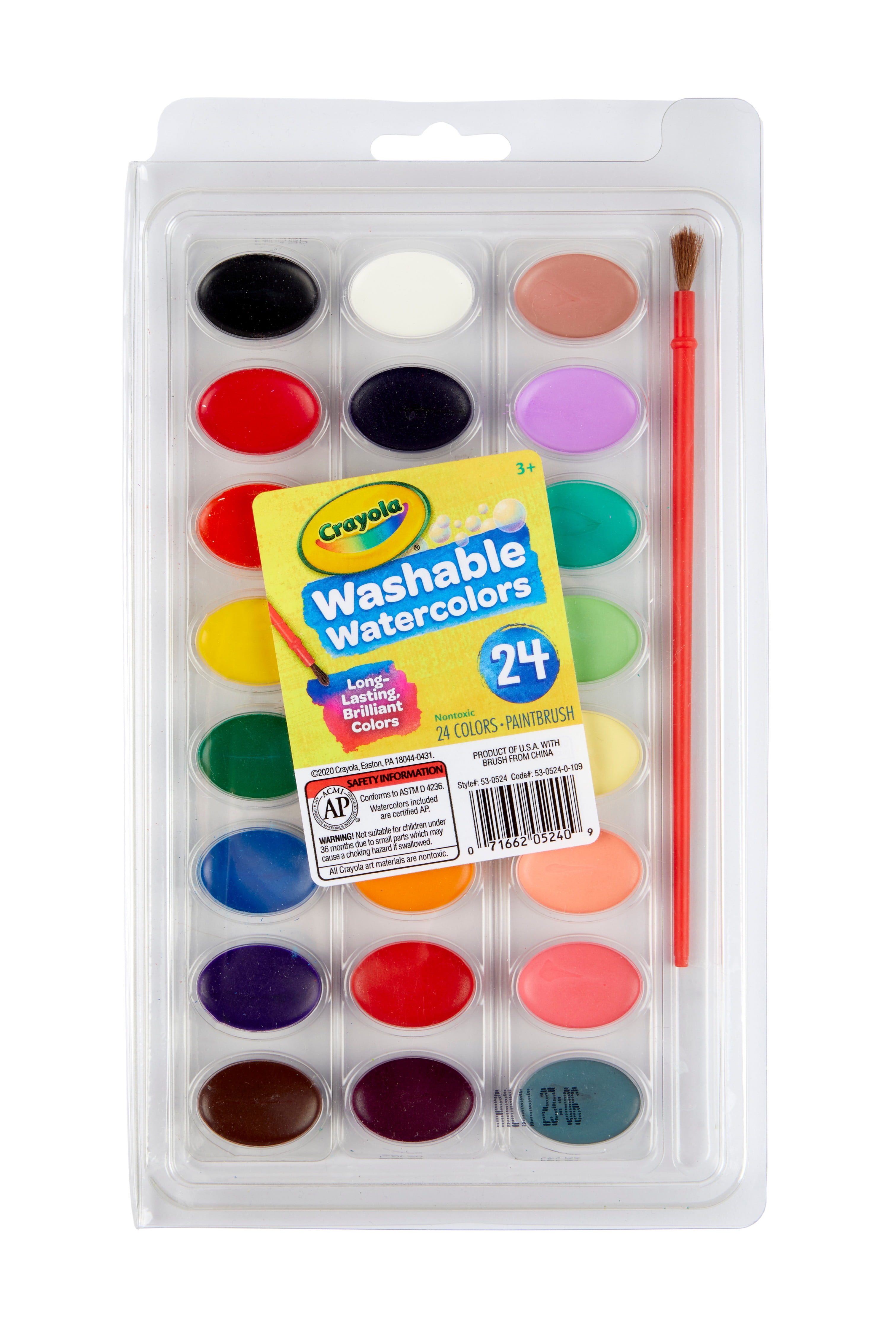 Crayola 24ct Watercolor Paints with Brush