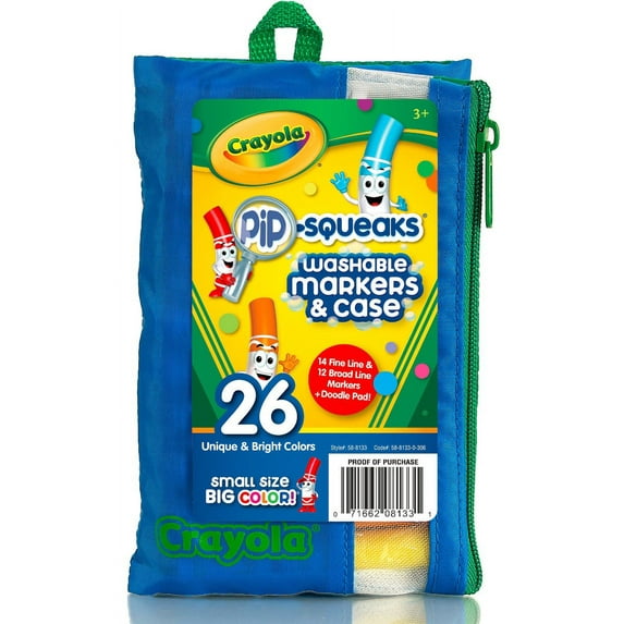 Crayola 26 Count Washable Pip-Squeaks Markers Portfolio