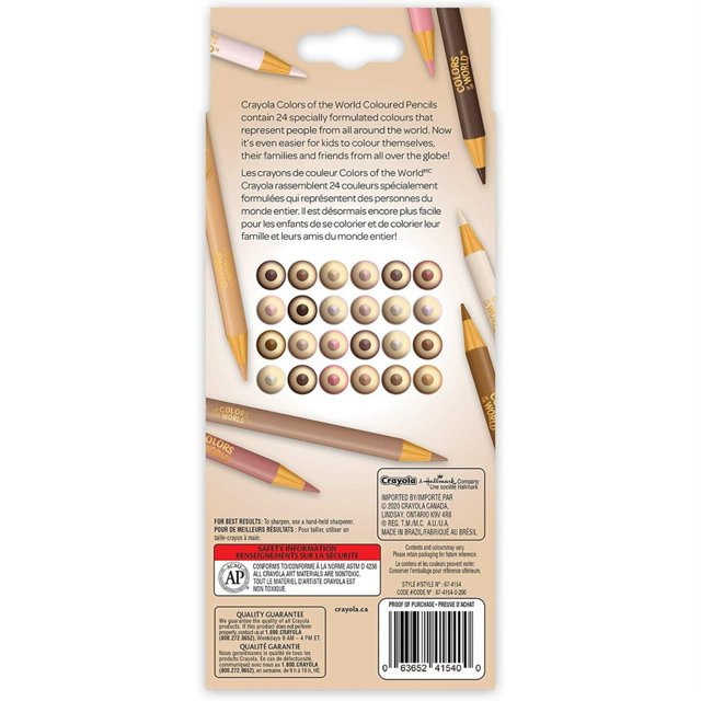 Crayola 30380885 Colors of The World Skin Tone Pencils, 24 Count