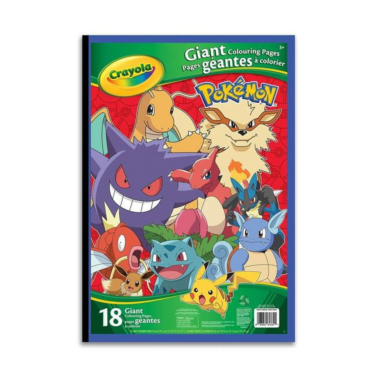 Crayola: Giant Coloring Pages - Pokemon, Book 1 (Paperback) - Walmart.com
