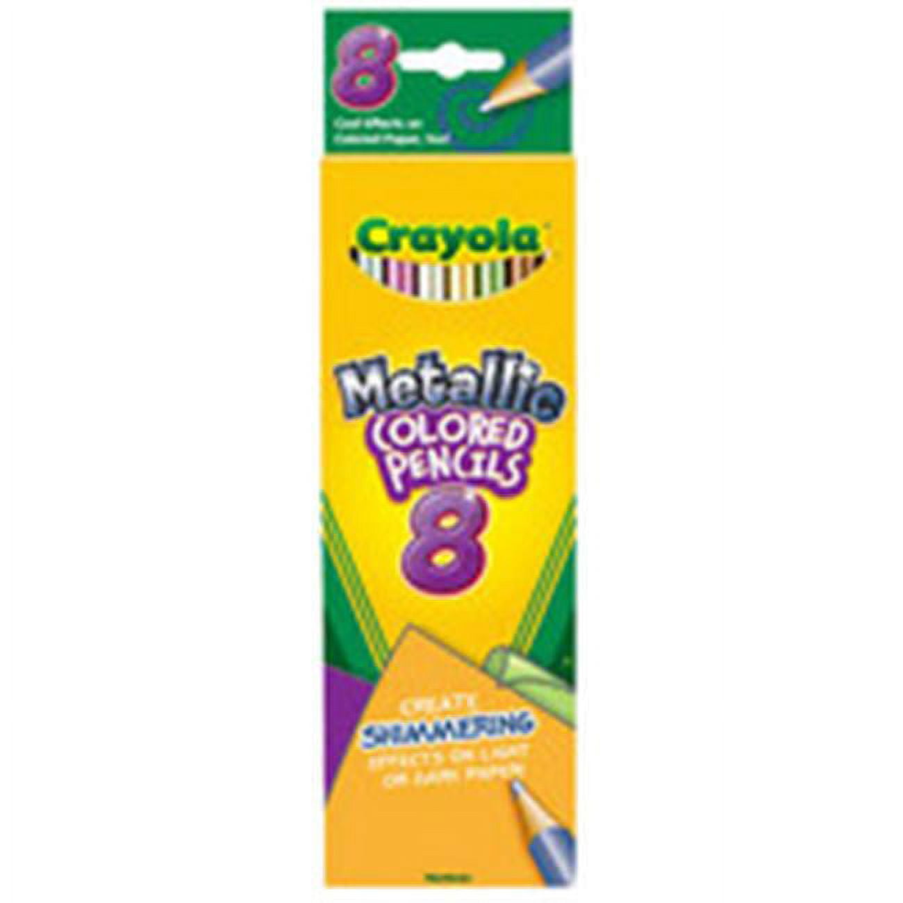 Crayola 3708E Crayola Metallic Colored Pencils 8 Pack