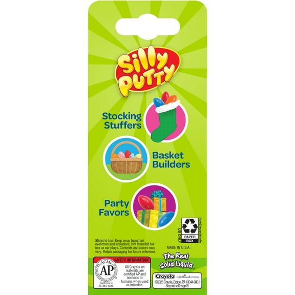 Crayola Silly Putty, 3 Ct, Easter Basket Essentials for Kids, Sensory Toy, Travel Friendly Activity, Easter Gift, Ages 4 & Up