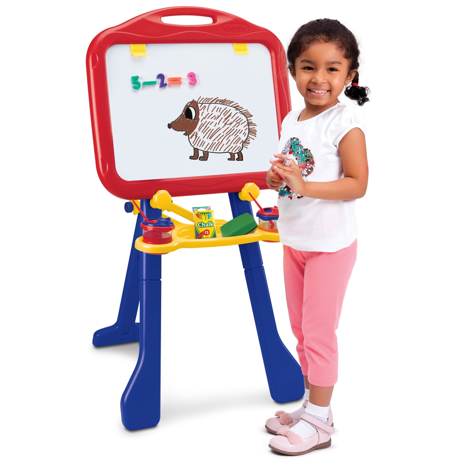 Crayola Deluxe Kids Wooden Art Easel & Supplies for Kids, Ages 3, 4, 5