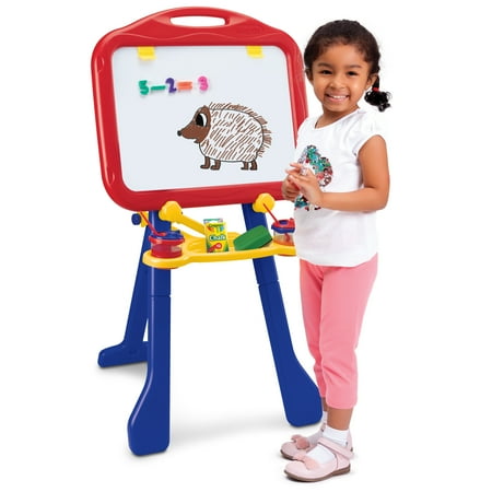 Crayola 4-in-1 Tripod Easel with Dry-Erase Board and Chalkboard, Great for Home and Travel, Age 3 to 8