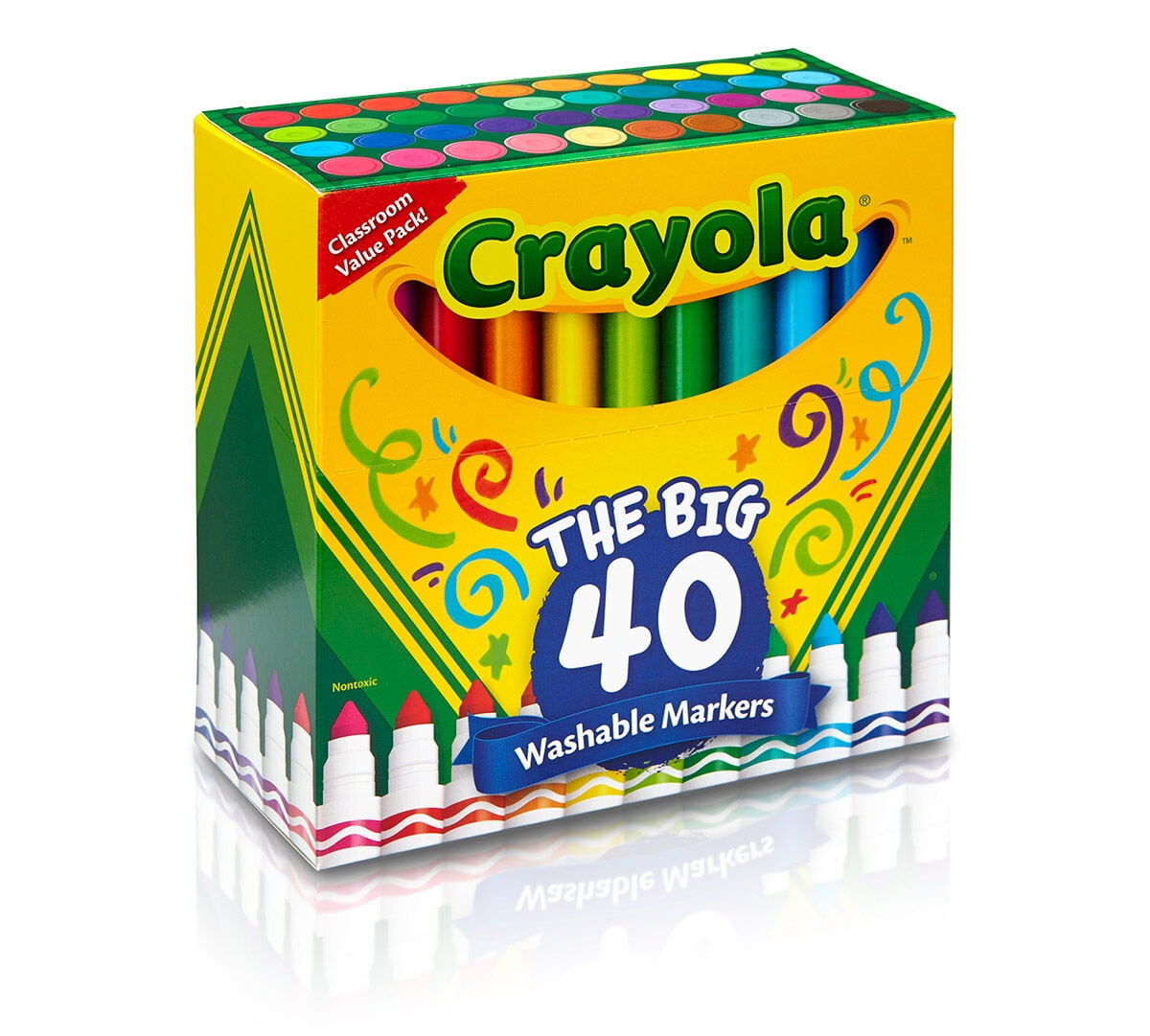 Crayola Ultra Clean Washable Markers Set Of 40 Conical Point Assorted  Colors - Office Depot