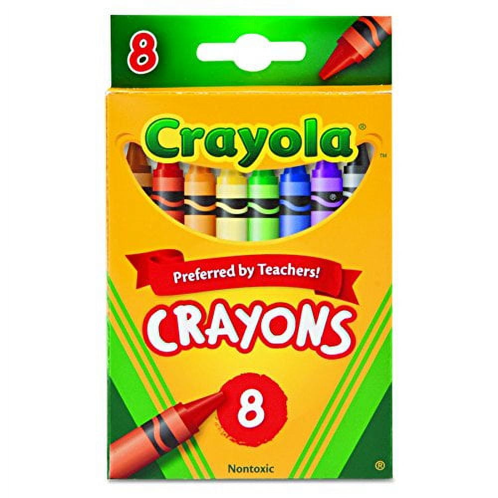 Crayola 523008 Classic Color Crayons, Peggable Retail Pack, Peggable Retail Pack, 8 Colors (Pack of 24)