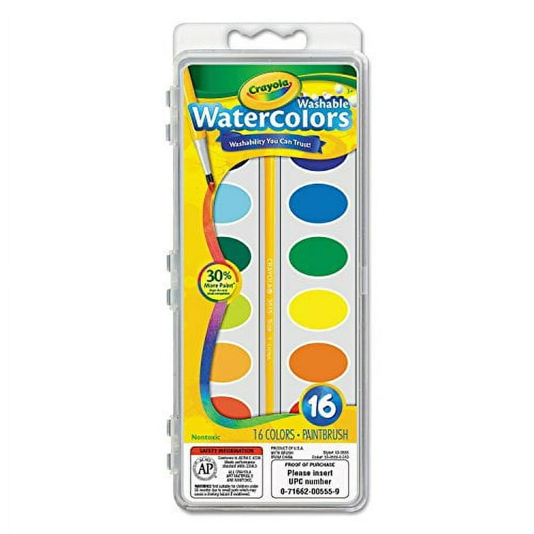 Crayola Washable Watercolor Paint Set, 16 Count