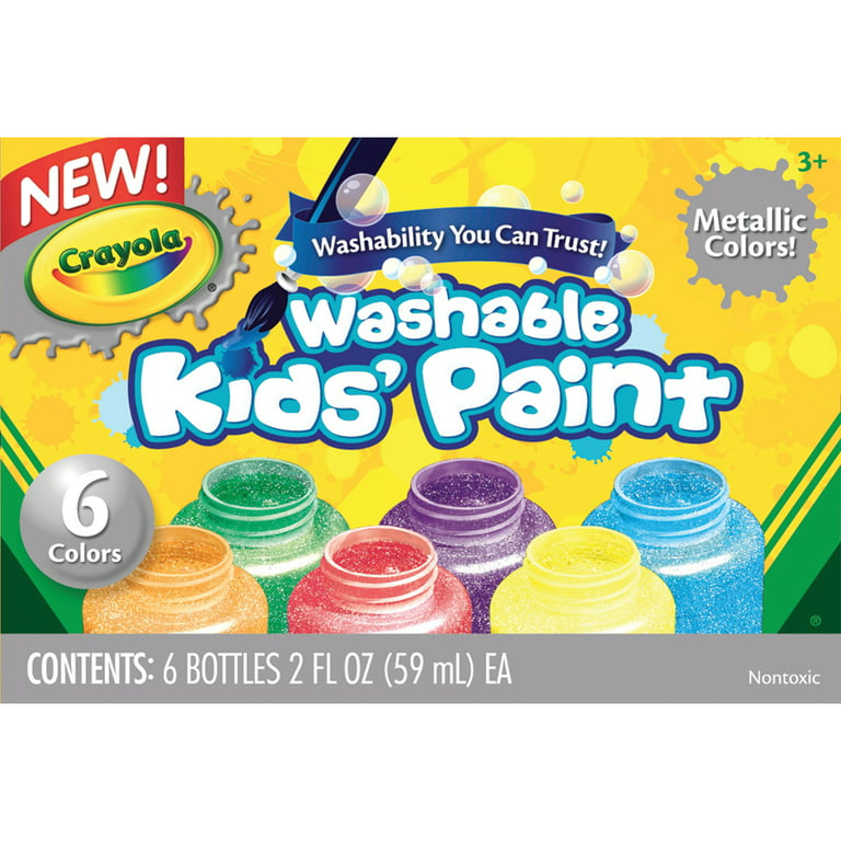 crayola washable kids' paint, 6 color METALLIC set – A Paper Hat