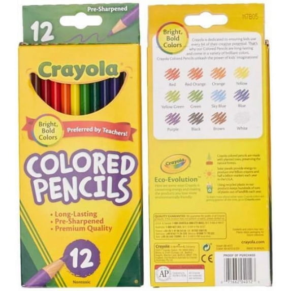crayola 68-4012 colored pencils, 12-count, pack of 2, assorted colors