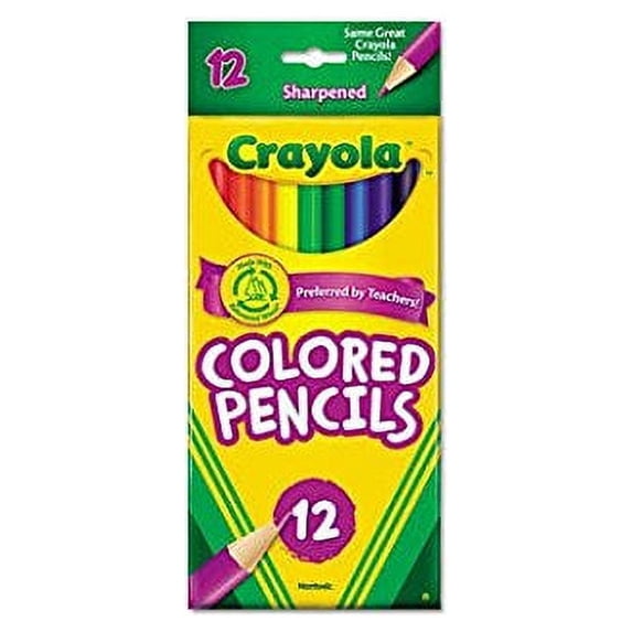 Crayola 68-4012 Colored Pencils, Long, 12-Count, Pack of 4, Assorted Colors