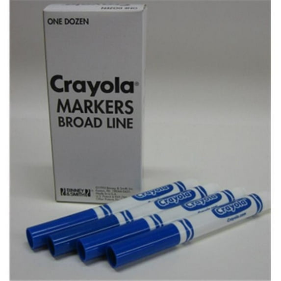Crayola 770042 Blue Cone Tip Water Based Markers- 1 Dozen